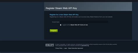 Steam Web API Key .